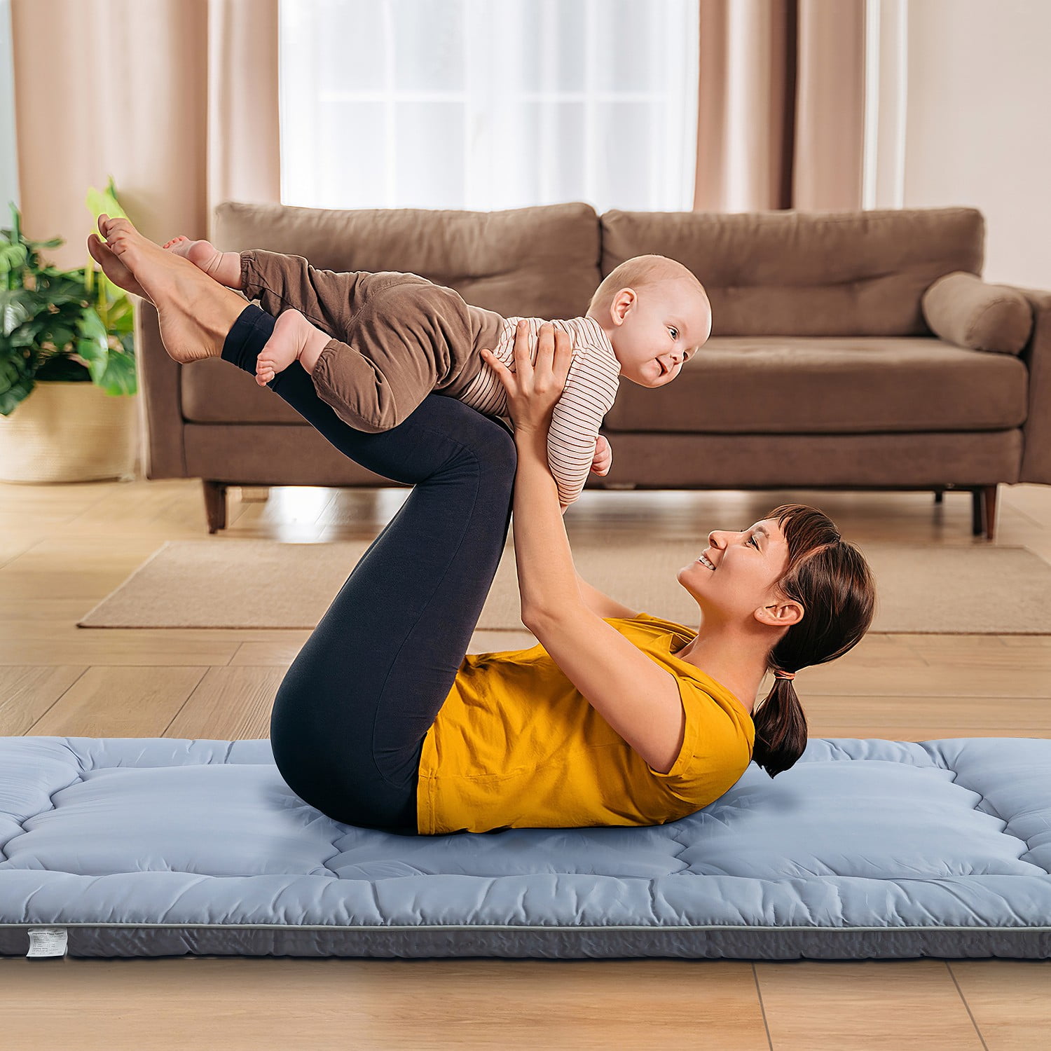 Japanese Floor Mattress Futon Mattress Thicken Sleep Mat Grey Mattress Coffee Mattress Cover
