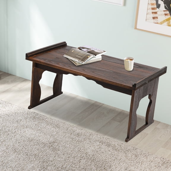 Japanese Floor Table Folding Coffee Table & Tea Table Wooden Altar Table 32"x18"