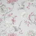 thumbnail image 1 of Japanese Floral Crane Grey & Pink Vinyl Wallpaper - 20.8 in. W x 33ft L - Double Roll, 1 of 6