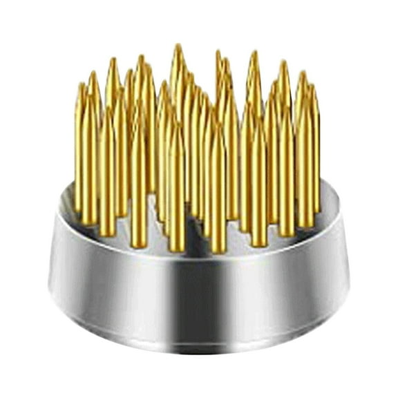 Japanese Flower Arranger Pin Frog - Round Brass Floral Arrangement Tool with Rubber Base for Stable Display