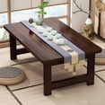 thumbnail image 1 of Japanese Folding Coffee Table Japanese Floor Table, Low Coffee Table for Sitting on The Floor Portable Solid Wood,No Assembly Small Coffee Tables for Living Room Tatami Tea,Easy Storage, 1 of 9