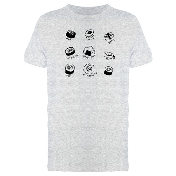 Japanese Food Doodles Tee Men's -Image by Shutterstock