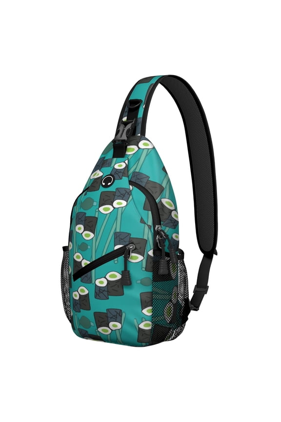 Japanese Food Sushi Roll Sushi Lover Lightweight Multipurpose Travel Sling Backpack Small and Durable
