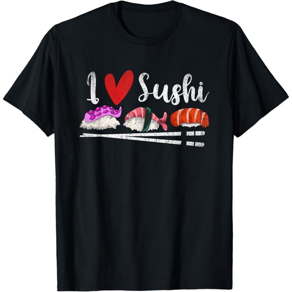 Japanese Food Sushi Rolls Valentines Day Gift Anime Sushi T-Shirt
