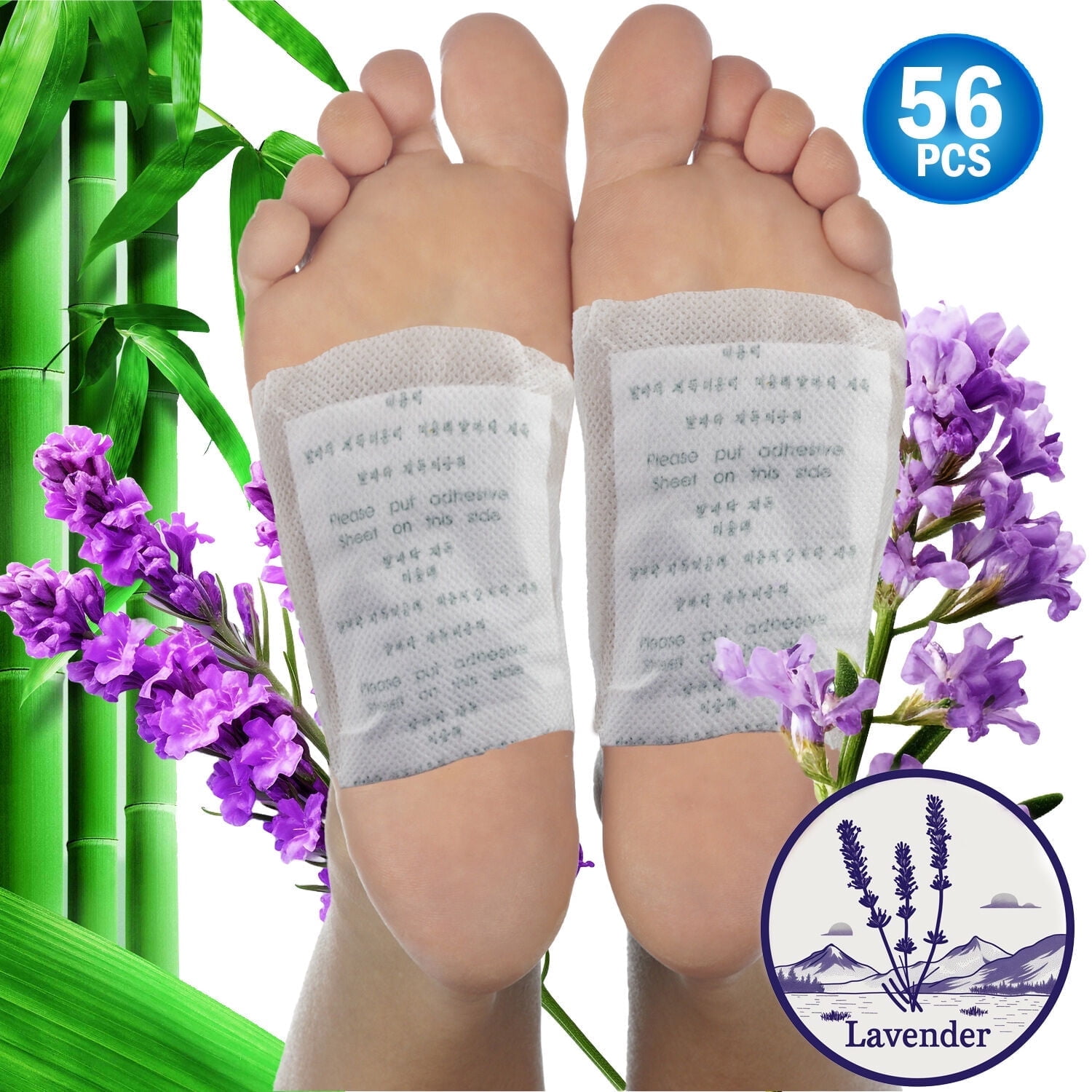 Japanese Foot Cleanse Detox Pads 56pc - Natural Cleanse For Feet & Body 