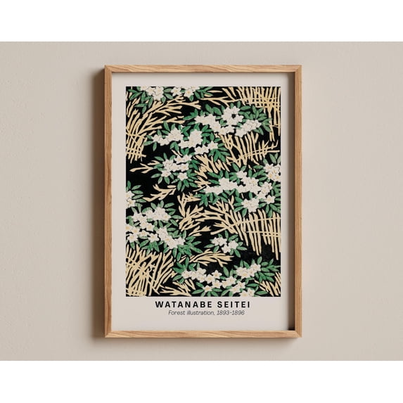 Japanese Forestwatanabe Seitei Botanical Design 1890S Traditional ...