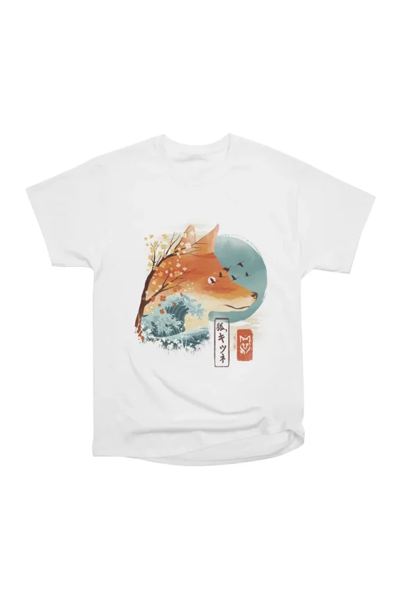 Japanese Fox T-Shirt Tee Gift For Him Merch For Her Apparel For Friend