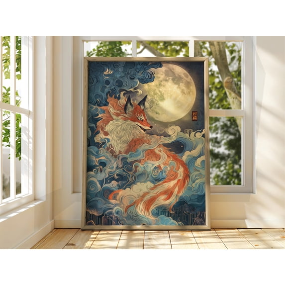 Japanese Fox Ukiyo-e Kuniyoshi Japanese Poster , Poster Print Only ...