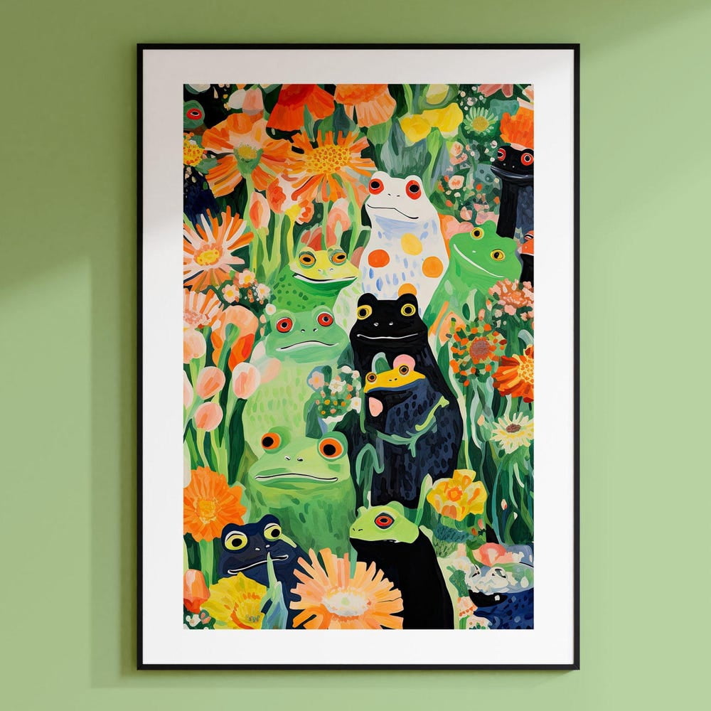 Japanese Frog Print, Japanese Vintage Wall Art, Japanese Woodblock Art ...