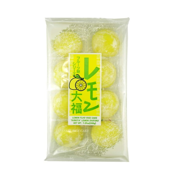Japanese Fruits Daifuku Mochi (Rice Cake) Great Snack Lemon Flavor (1 Pack)