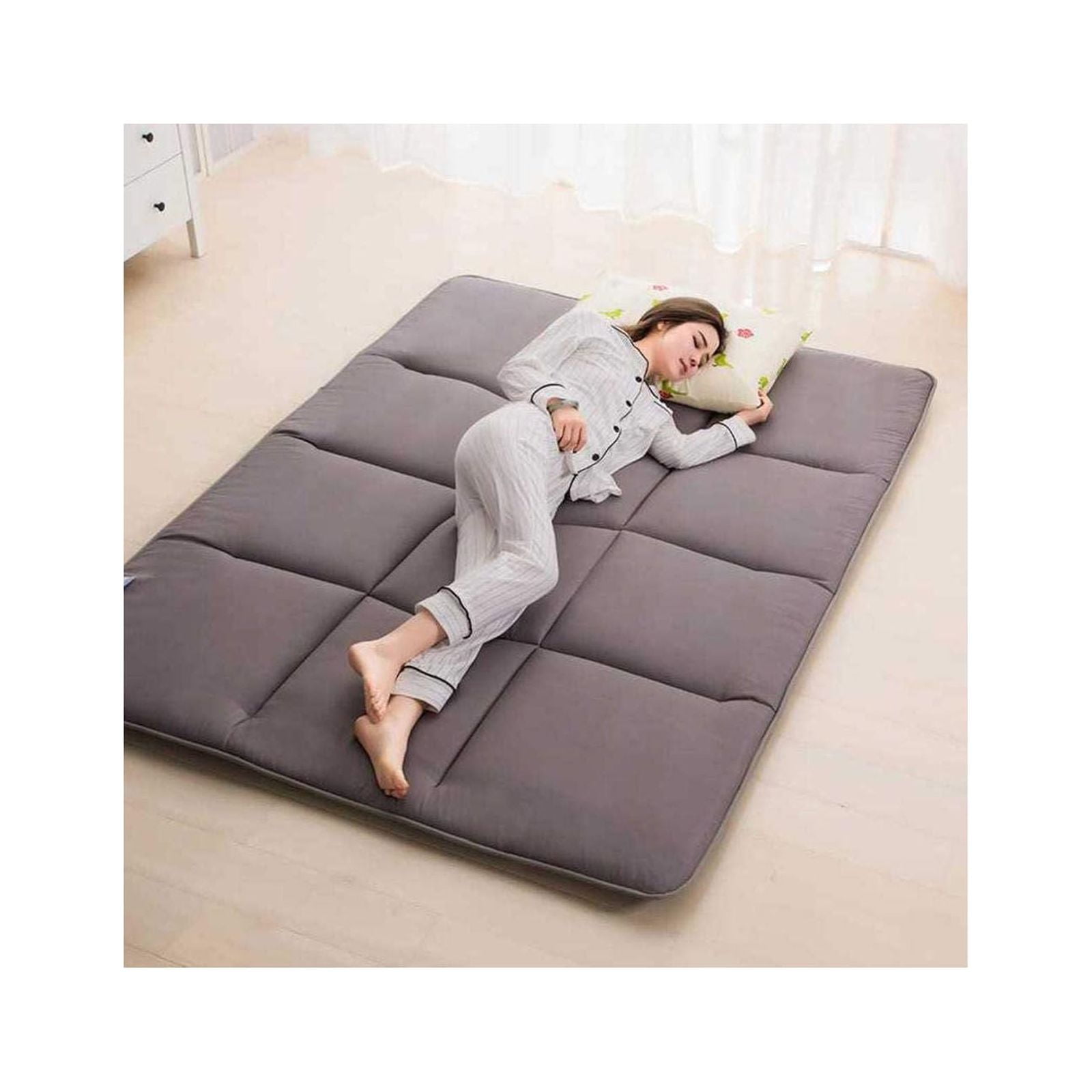 Japanese Futon Mattress Topper, Traditional Cotton Floor Mattress