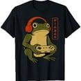 thumbnail image 1 of Japanese Gamer Frog Art Men Women Boys Funny Vintage Gaming T-Shirt, 1 of 2