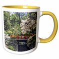 thumbnail image 1 of 3drose, Japanese Garden Bridge, 11oz Two-tone Yellow Mug, 1 of 6
