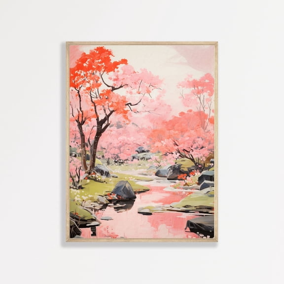 Japanese Garden Wall Art Retro Minimalist Home Decor