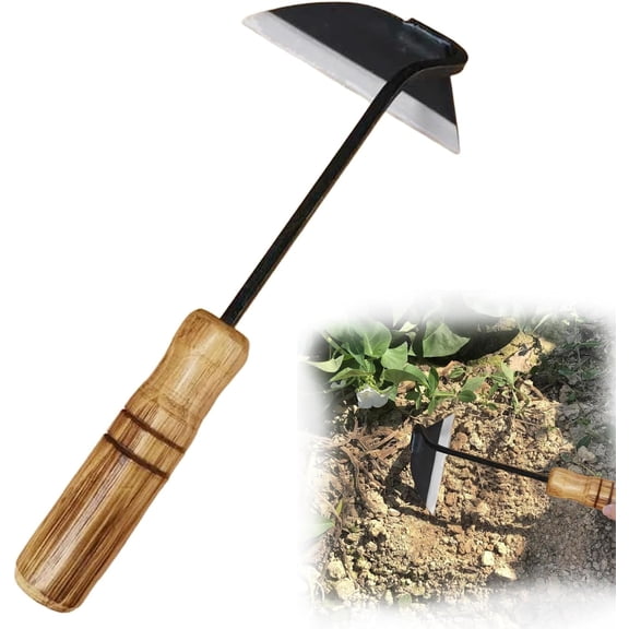 Japanese Gardening Sickle Tools,Hand Hoe/Sickle,Quick Work, Weed Puller Tool,Manual Weeding Sickle for Lawn,Backyard Farm Planting,Very Sharp Blade