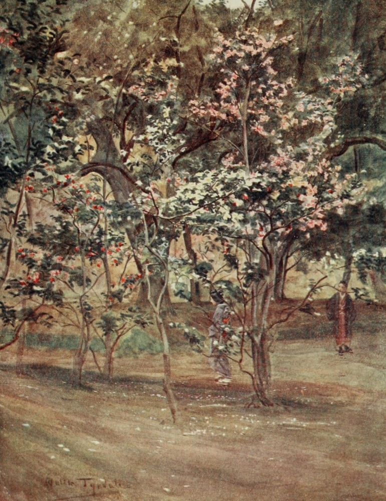 Japanese Gardens 1912 Canvas Art - Walter Tyndale (24 x 36)