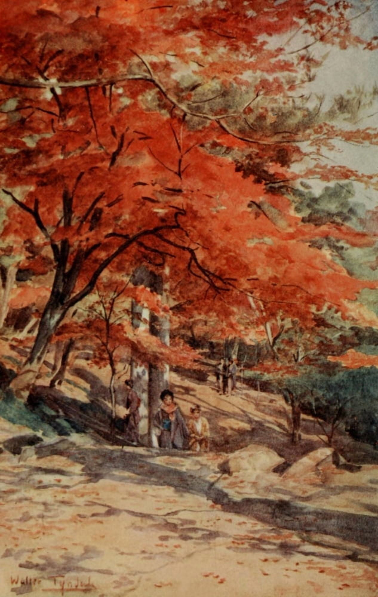 Japanese Gardens 1912 Canvas Art - Walter Tyndale (24 x 36)