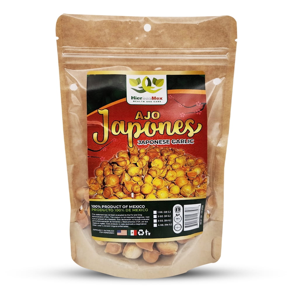 HierbasMex Japanese Garlic 4 oz ajo chino natural y organico