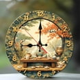 thumbnail image 1 of Japanese Geisha Tea Ceremony Wall Clock 10-Inch Silent Wooden Wall Clock, Battery Operated (AA Batteries Not Included), Artistic Home Decor, 1 of 7