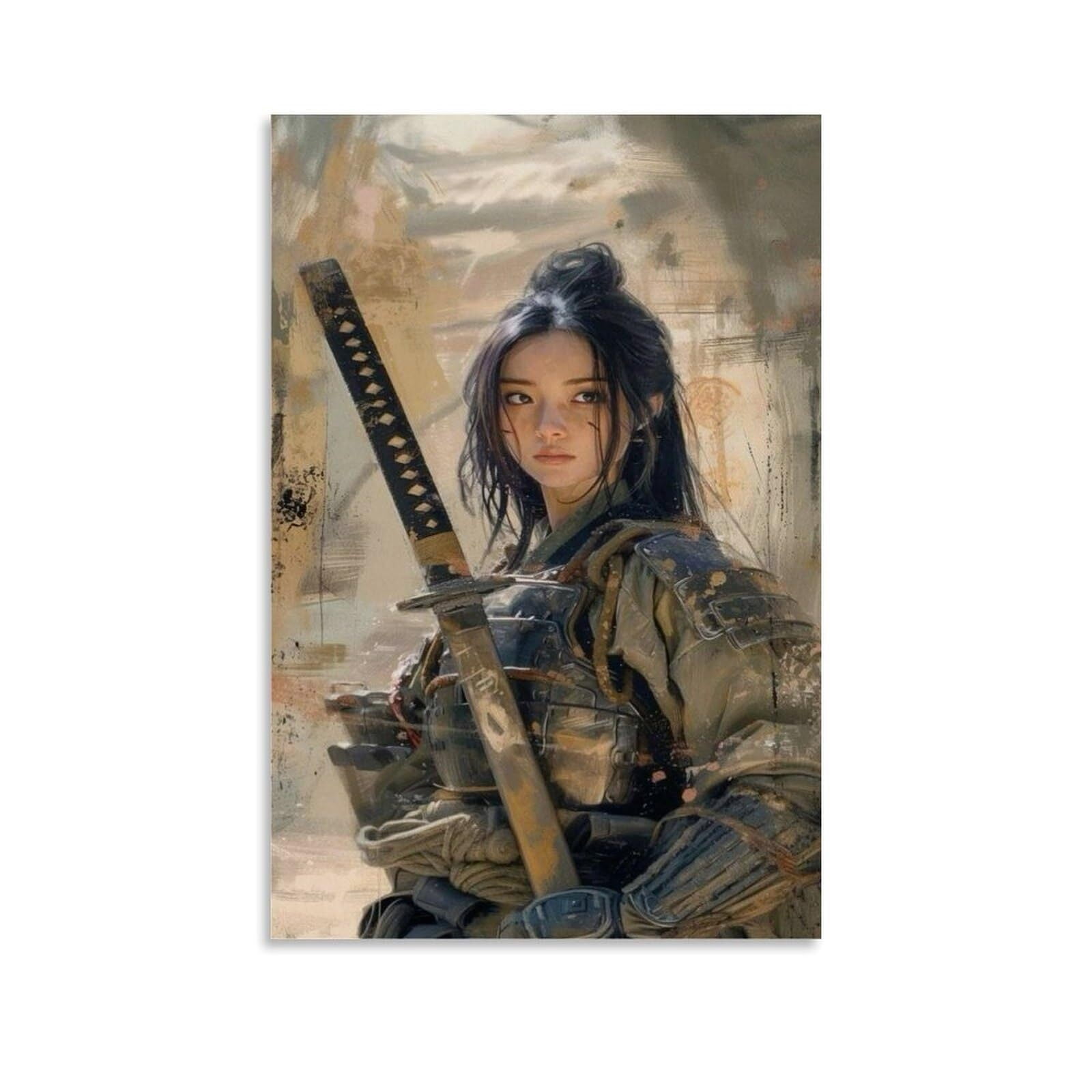 Japanese Geisha Woman Samurai Tattoo Sexy Poster Modern Asian Art ...
