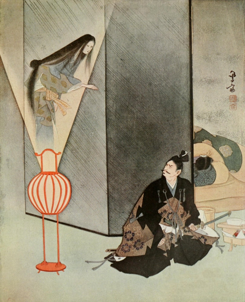 Japanese Genie Romances of Old Japan 1920 Canvas Art - Yukio Ozaki (18 x 24)