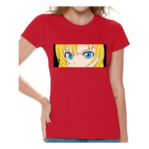 Japanese Girl T-Shirt for Women Funny Anime Ladies Tees Nerd Novelty Shirt Kawaii Cosplay Geek Gifts