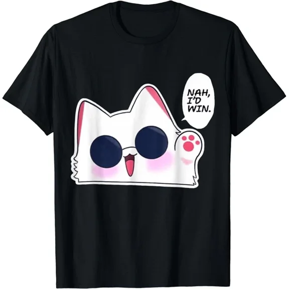 Japanese Gojo Cat Nah I'd Win Graphic T-Shirt
