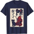 thumbnail image 1 of Japanese Goth Kawaii Anime Samurai Cat Softstyle Unisex T-Shirt, 1 of 5