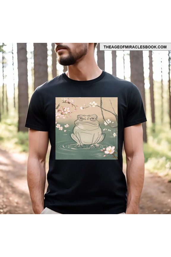 Japanese Grumpy Frog Ukiyo E Anime Japanese Tees3 T-shirt