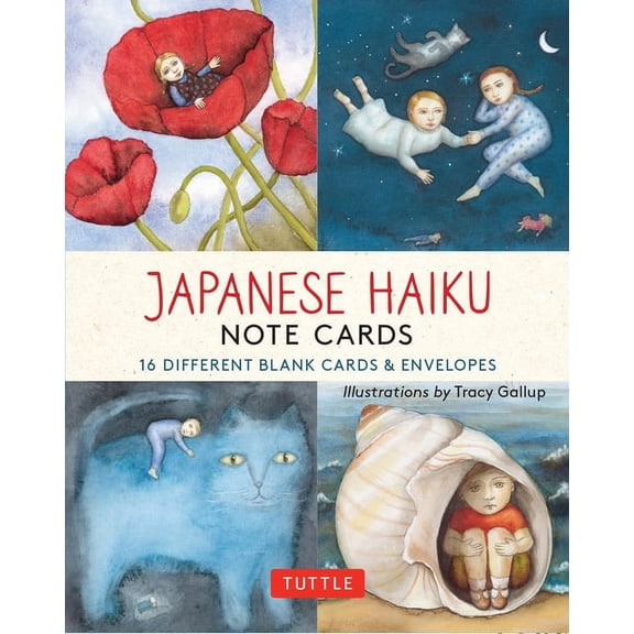 Japanese Haiku,16 Note Cards : 16 Different Blank Cards with 17 Star Patterned Envelopes in a Keepsake Box! (Miscellaneous print)