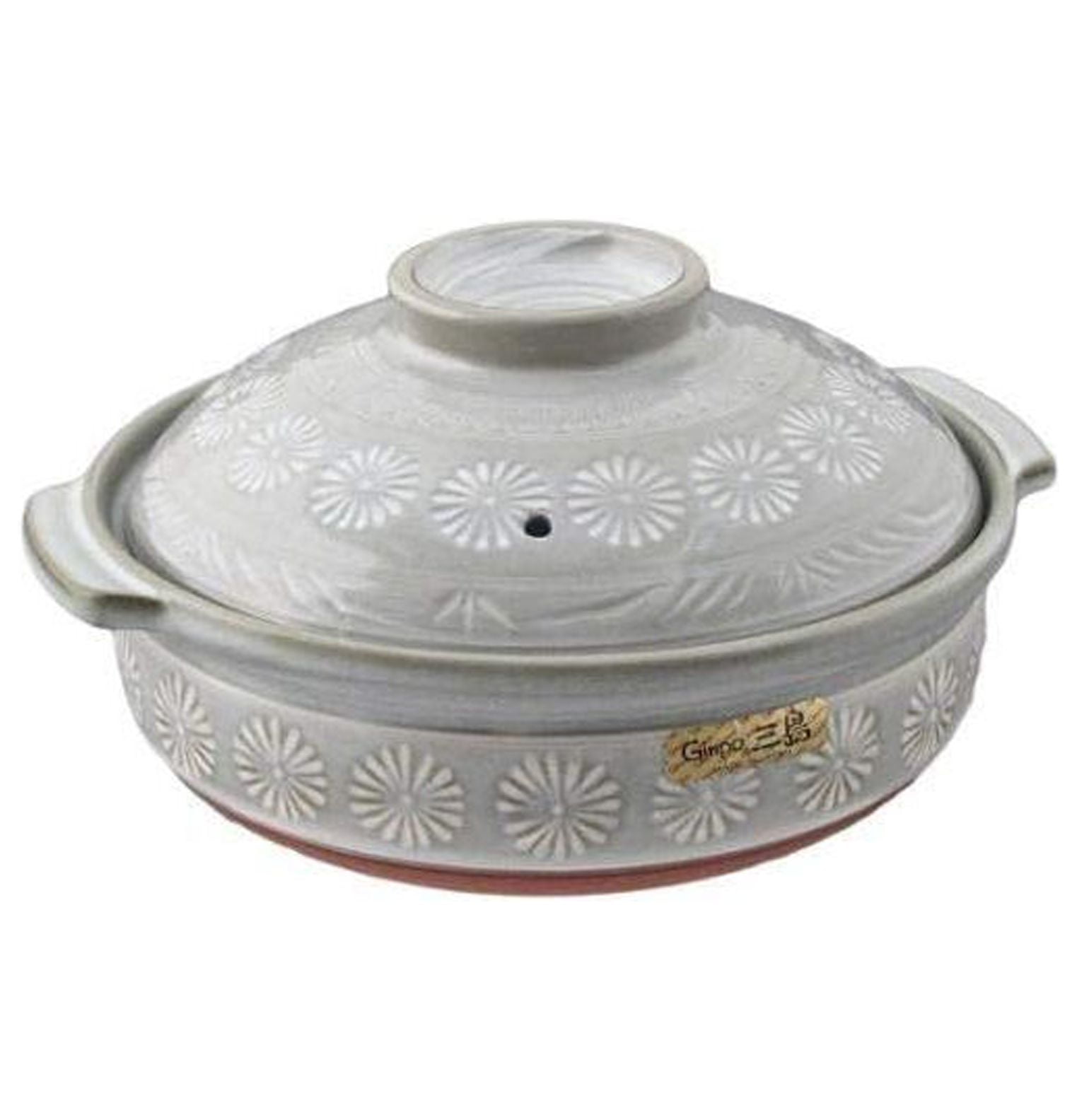 Japanese Hana Mishima Donabe Ceramic Hot Pot Casserole Banko