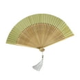 thumbnail image 1 of Japanese Hand Fan - Vintage Bamboo & Silk Folding Fan for Weddings, Dance Performances & Festivals, Elegant Decorative Handheld Cooling Fan, 1 of 5