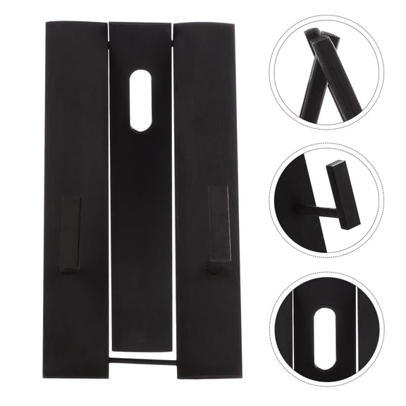 Japanese Hand Held Fan Holder Wood Folding Fan Stand Wall Hanger Wood Folding Fan Stand Japanese Fan Rack Hand Fan Display Base Chinese Fan Display Holder Black