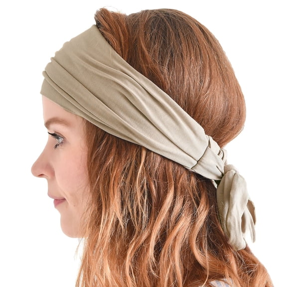 Japanese Headband Pirate Bandana - Men Ninja Head Wrap Women Hair Band Beige