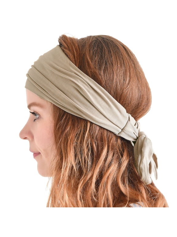 Japanese Headband Pirate Bandana - Men Ninja Head Wrap Women Hair Band Beige