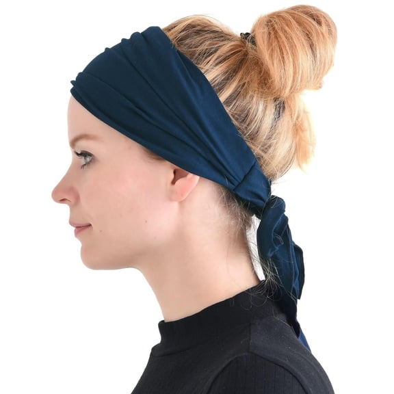 Japanese Headband Pirate Bandana - Men Ninja Head Wrap Women Hair Band Navy