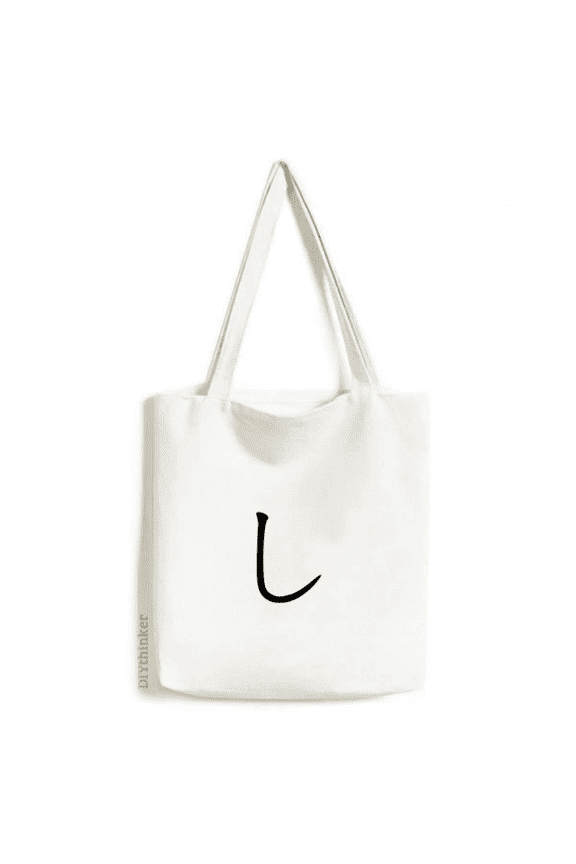 Japanese Hiragana Character SI Tote Canvas Bag Shopping Satchel Casual Handbag