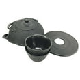 thumbnail image 1 of Japanese Imperial Dots Black Cast Iron Tea Pot Trivet and Cups Set Serves 2 Beautifully Packaged in Teapot Gift Box Excellent Home Decor Asian Living Gift for Sophisticated Moms And Housewarming, 1 of 4