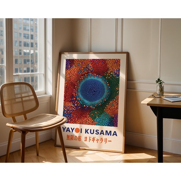 Japanese Infinity Dots Modern Gallery Wall Art Poster