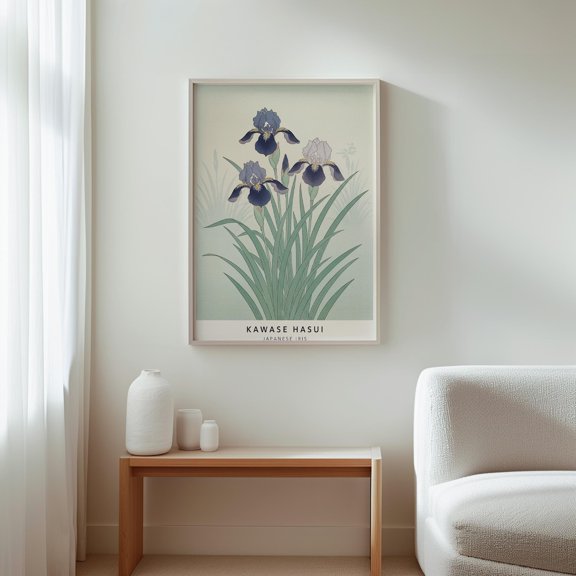 Japanese Iris Botanical Calming Floral Art