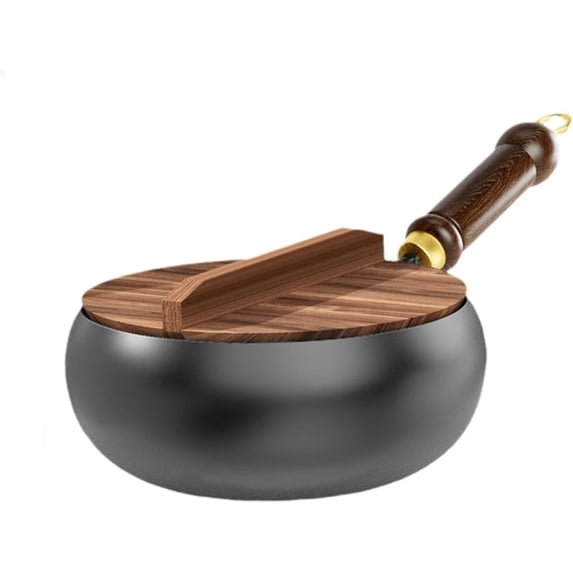 Japanese Iron Pan, Japanese Hand-Forged Non-Stick IronPan Without, for Cooker Gas Stir Fry Pans with Spatula