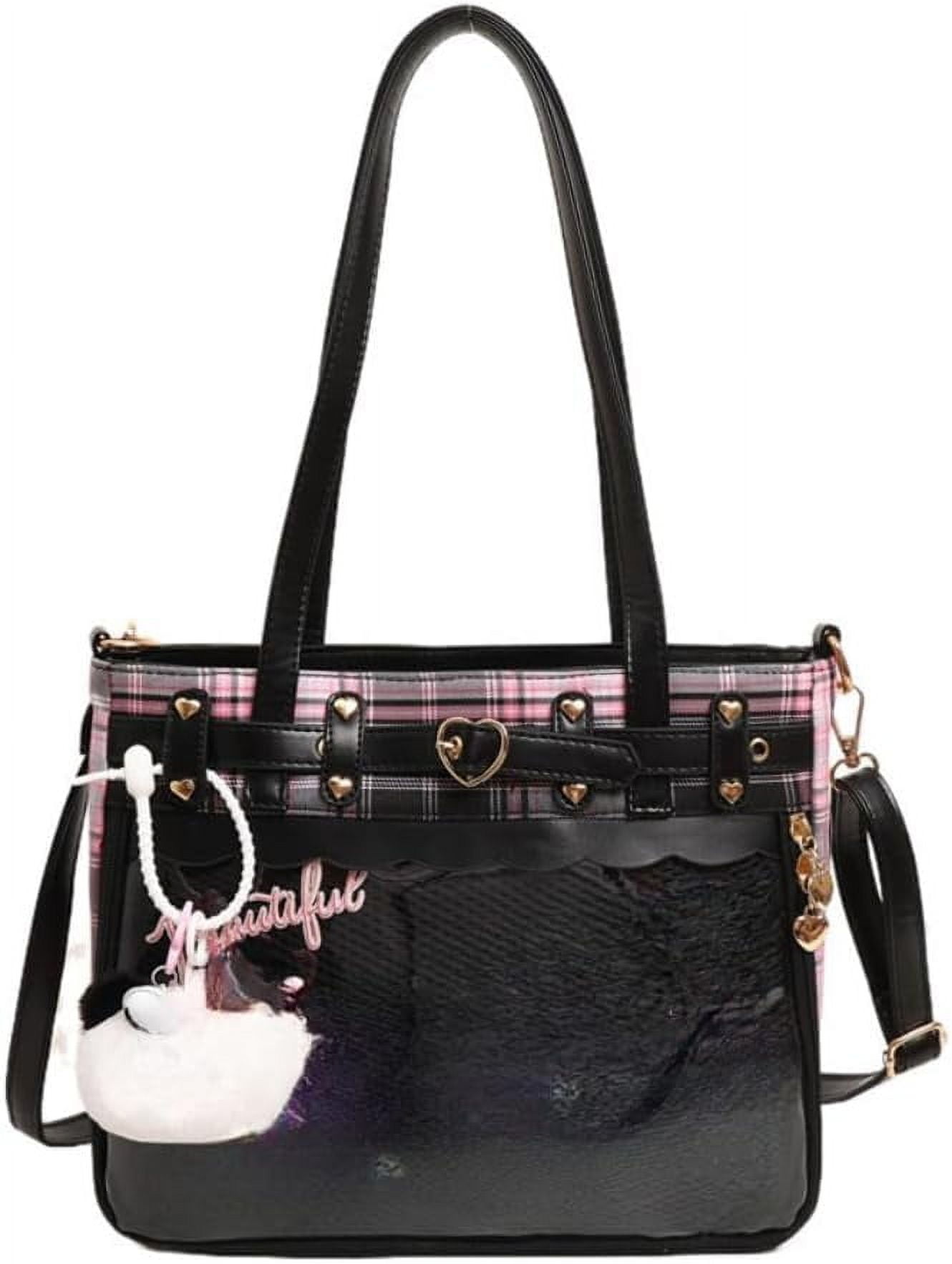 JUYGO Japanese Ita Bag Y2K Goth Cute Bags Kawaii Bags Crossbody Purse Messenger Bags for Women Shoulder Bag Tote