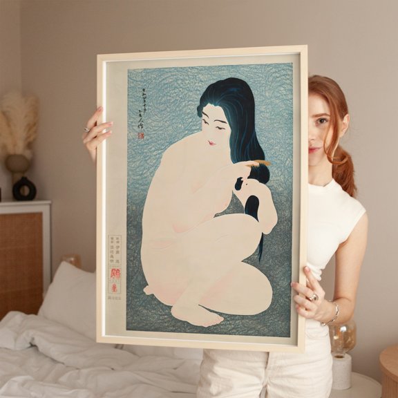 Japanese Japanese Portrait Inspired Exhibition Ukiyoe Japandi Woodblock Japanese Wave Inspired Japan Travel Poster Unframed Paper Print