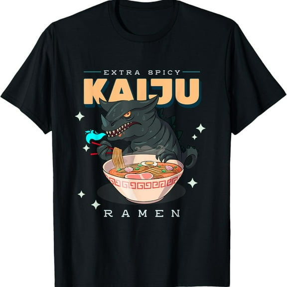 Japanese Kaiju Monster with Ramen | Anime Otaku Lover T-Shirt