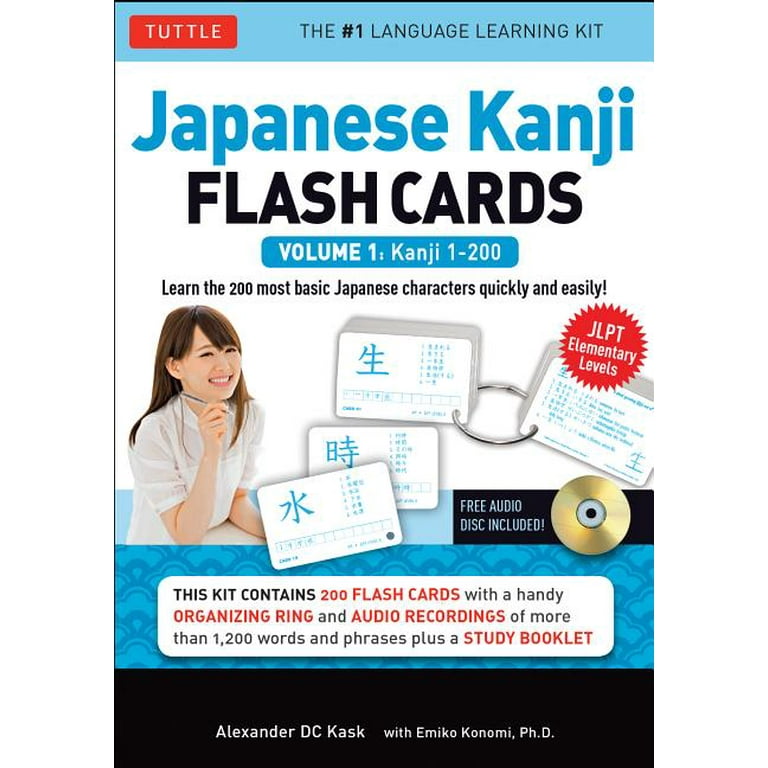 Japanese Kanji Flash Cards Kit Volume 1: Kanji 1-200: Jlpt