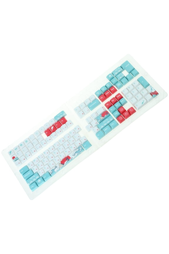 Japanese Keycaps Set for 61 64 68 75 98 104 108 Mechanical Keyboards, OEM Height Sea Pattern Keycaps
