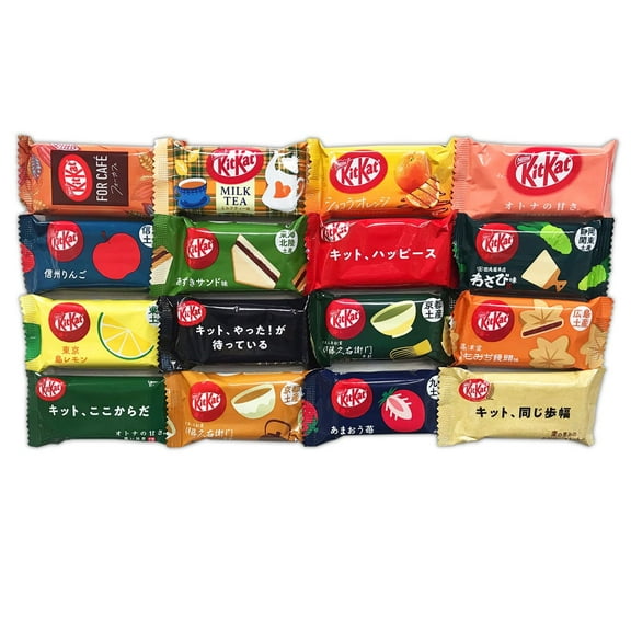 Japanese Kit Kat 16 pcs HYZ01 TONOSAMA selection, ALL DIFFERENT FLAVORS. by TONOSAMA CANDY