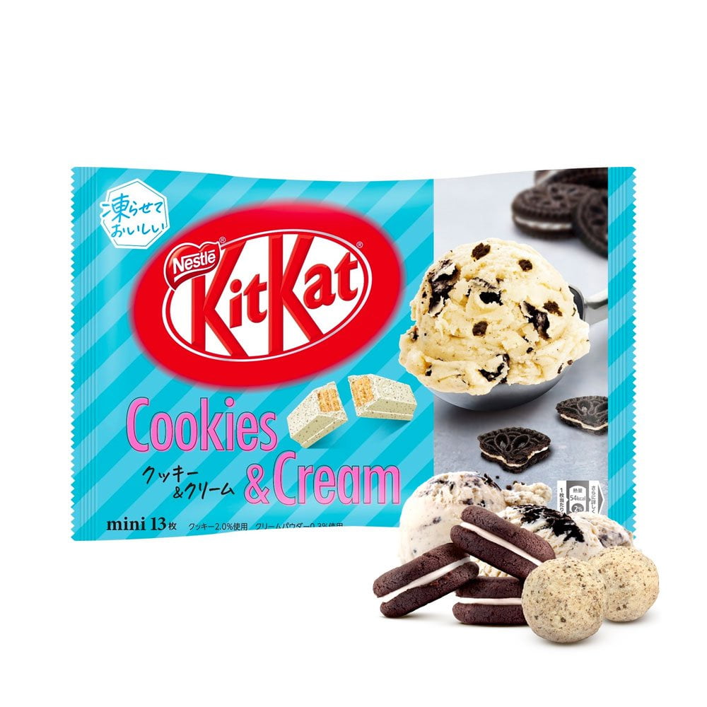 Japanese Kit Kat Chocolate Cookie and Cream Flavor KitKat Chocolates; 10 mini bar