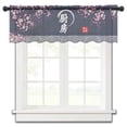 thumbnail image 1 of Japanese Kitchen Cherry Blossom Lucky Cloud Small Window Curtain Valance Sheer Short Curtain Bedroom Home Decor Voile Drapes, 1 of 5