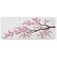 thumbnail image 1 of Japanese Kitchen Mat, Branch of a Flourishing Sakura Tree Flowers Cherry Blossoms Spring Theme Art, Plush Decorative Kitchen Mat with Non Slip Backing, 47" X 19", Pink Dark Brown, by Ambesonne, 1 of 1
